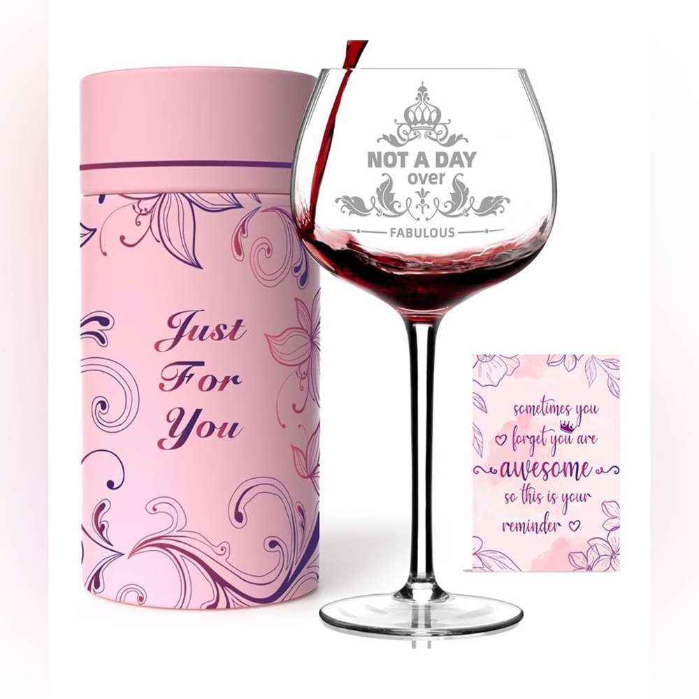 ‘Not A Day Over Fabulous’ Wine Glass Gift Set
